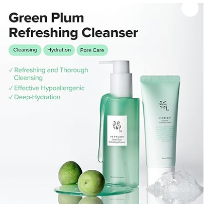 Beauty of Joseon Green Plum Refreshing Cleanser Gel, Deep Pore, Acne Face Wash 200ml - Bint Adem Portal 