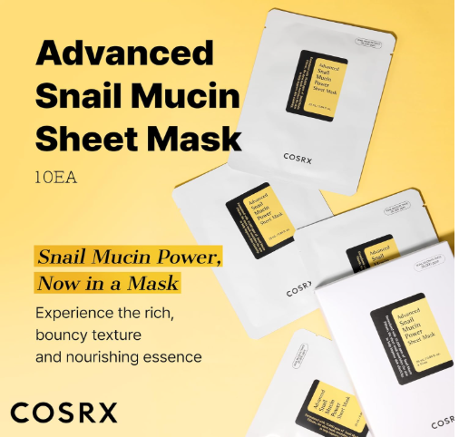 COSRX Advanced Snail Mucin Power Sheet Mask (10 sheets) - Bint Adem Portal 