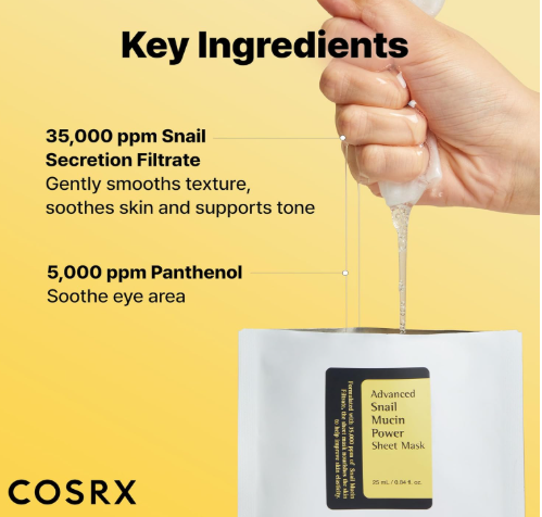COSRX Advanced Snail Mucin Power Sheet Mask (10 sheets)