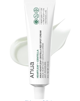 ANUA Heartleaf Centella Red Spot Cream 30g - Bint Adem Portal 