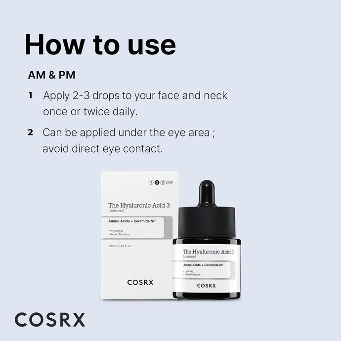 COSRX The Hyaluronic Acid 3 Serum 20ml - Bint Adem Portal 
