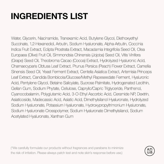 ANUA 10% Niacinamide + 4% TXA Serum, Ceramide, Hyaluronic Acid 30ml