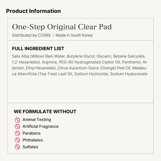 COSRX One Step Original Clear Pad