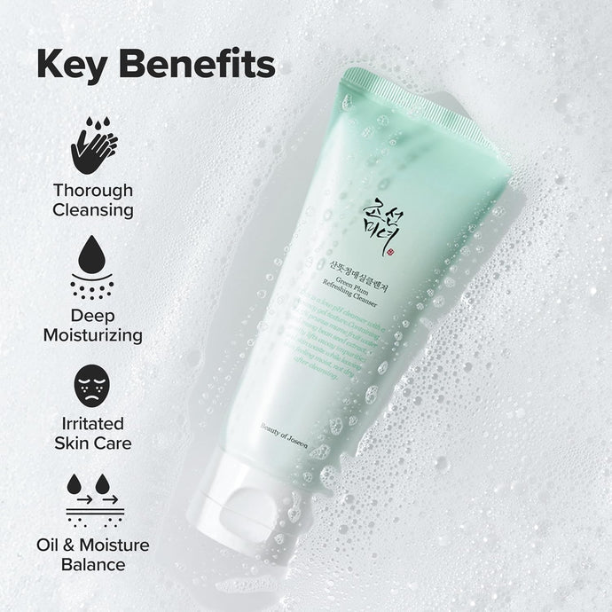 Beauty of Joseon Green Plum Refreshing Cleanser Gel, Deep Pore, Acne Face Wash 100ml - Bint Adem Portal 