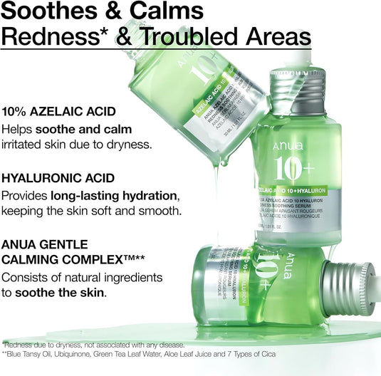 ANUA Azelaic Acid 10% Hyaluron Redness Soothing Serum 30ml - Bint Adem Portal 