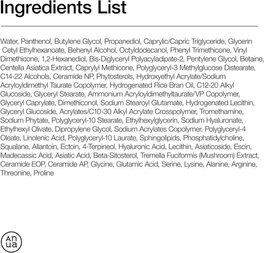 ANUA 3 Ceramide Panthenol Moisture Barrier Cream 50ml