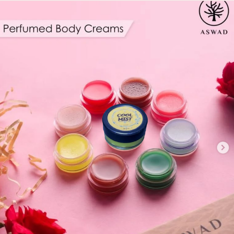 Load image into Gallery viewer, Aswad Cool Mist Perfumed Body Body Cream 8g (12Pcs Per Box) - Bint Adem Portal #
